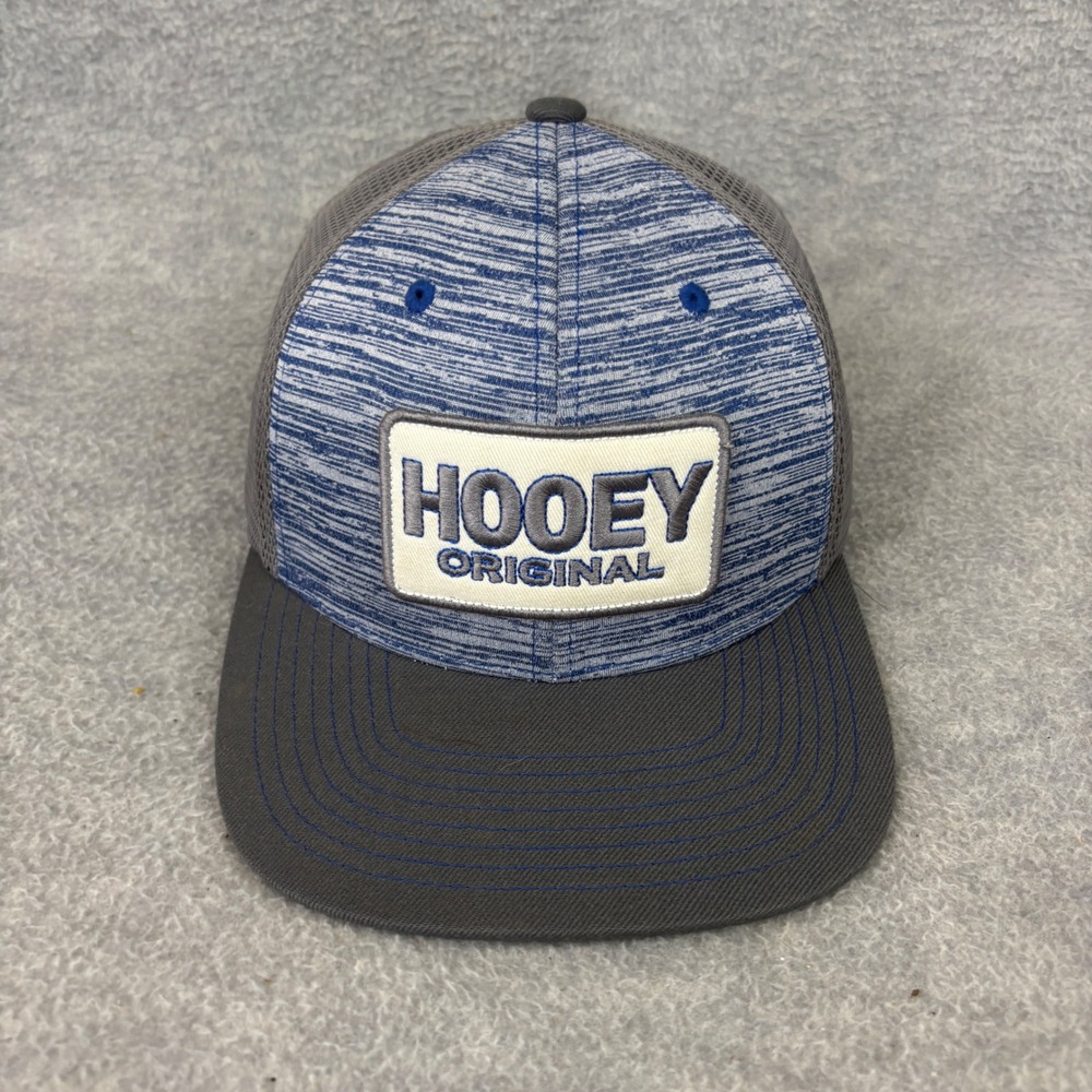Hooey Trucker Hat Mens OSFA Grey Blue Heathered‎ Mesh Snapback Cap